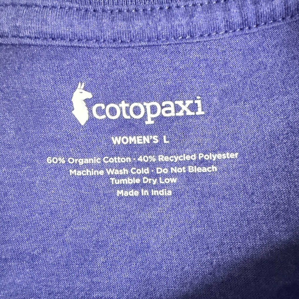 Cotopaxi Women L Purple Have a Good Day Llama Graphic T-Shirt Short Sleeve - Picture 5 of 7